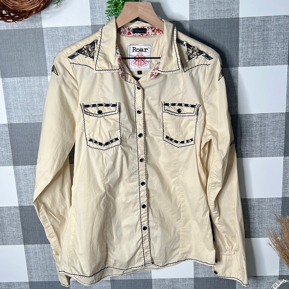 Roar Long Sleeve Button Up
